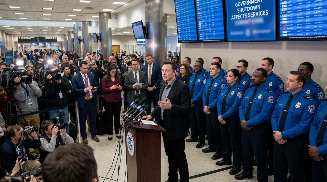 Elon Musk offers to pay TSA salaries during US government shutdown