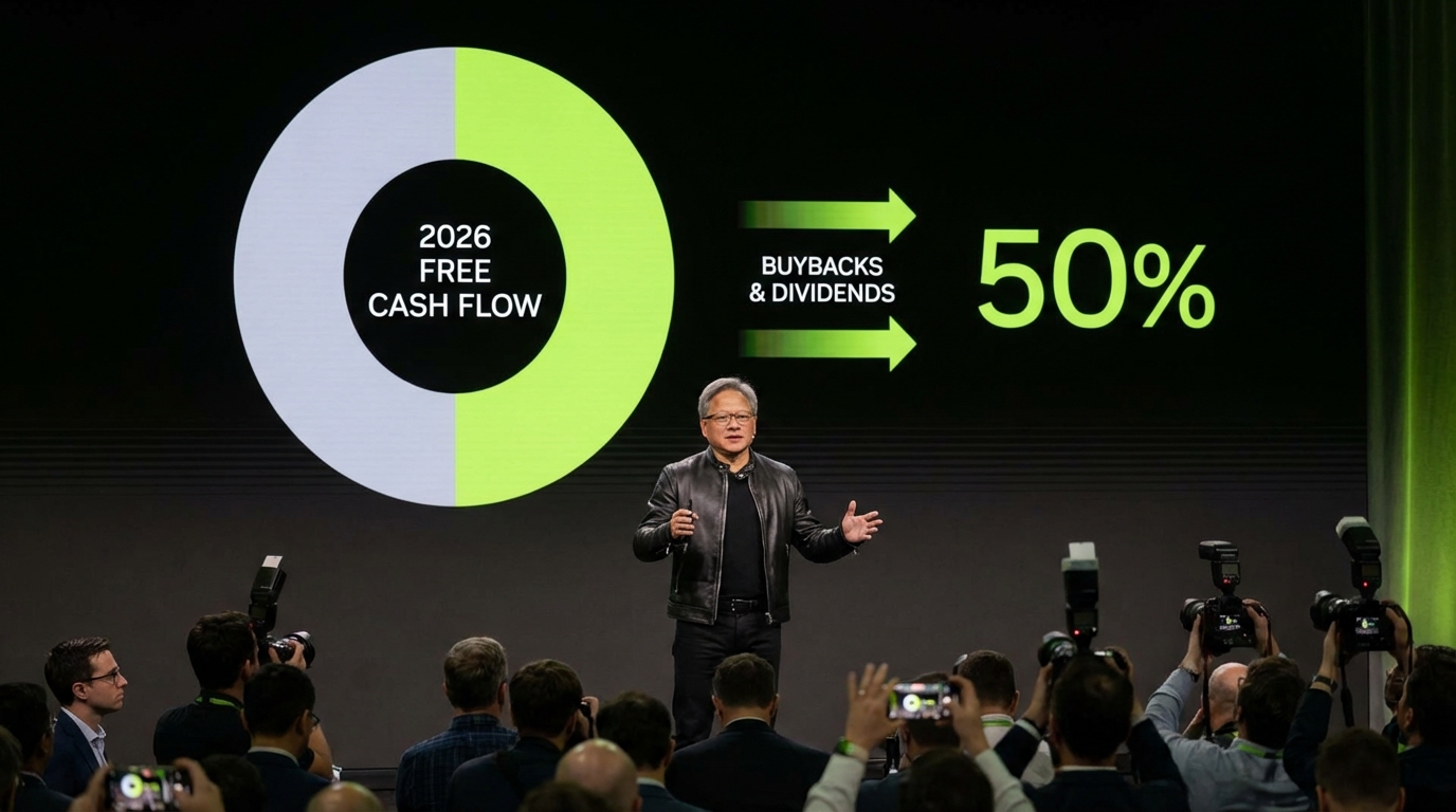 NVIDIA CEO Announces 50% of 2026 Free Cash Flow for Buybacks and Dividends