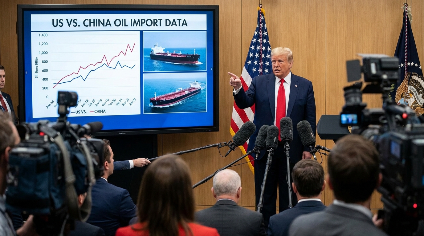 Trump Claims US-China Oil Import Disparity Shows War Leverage Over Beijing