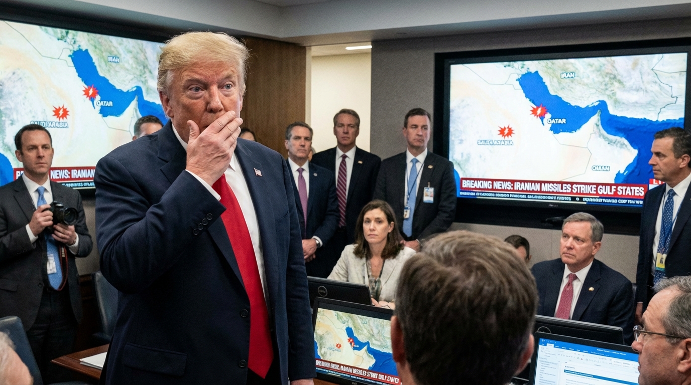Trump Shocked by Iranian Strikes Hitting Gulf States Including Qatar, Saudi Arabia